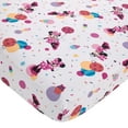 Disney Minnie Mouse Party 2 Piece Toddler Fitted Crib Sheet Set with