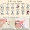 thumbnail image 5 of Aorsher Rechargeable Cordless Electric Nail Drill Kit, Professional Electric Nail File for Acrylic Gel Dip Powder Nails, 3 Speeds 15000RPM, Portable Manicure Pedicure Tool, 5 of 8