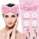 thumbnail image 2 of SpaMakeup Headbands Coral Fleece Elastic Headband Washing Face Hair Wrap for Washing Face Shower Sports Beauty Skincare (pink), 2 of 4