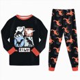 thumbnail image 3 of Toddler Baby Boy Outfit Sets Fall Winter Clothes 2T 3T 4T 5T 6T 7T 2PCS Long Sleeve Cute Cartoon Dinosaur T Shirts Tops Pants Outfits Clothes Set Kaprioy Boys Home Pajama Set, 3 of 8