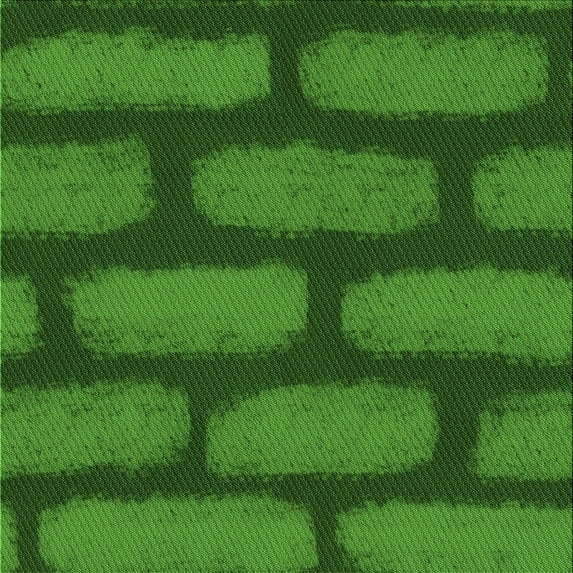 Ahgly Company Machine Washable Indoor Square Transitional Deep Emerald Green Area Rugs, 8' Square