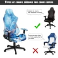 thumbnail image 5 of TSOVTHRID Blue Butterfly Marble Texture Print 4 PCS Gaming Chair Covers Slipcovers with Armrest Covers Computer Chair Cover Stretchable Gamer Chair Cover Cat Scratch Proof, 5 of 7
