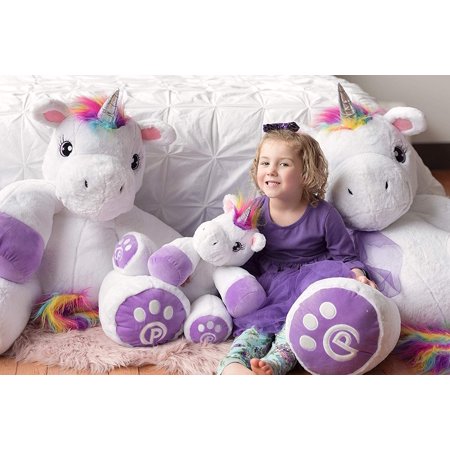 big fluffy unicorn stuffed animal