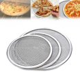 thumbnail image 3 of 3 bandejas redondas para horno de pizza, rejilla para barbacoa, red de malla antiadherente (12 pulgadas), 3 of 5