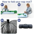 thumbnail image 5 of Personalized Green Tennis Toddler Nap Mat for Daycare Cot Bedding, Custom Baby Name Sleeping Bag for Kids Children Boy, Portable Nap Mats with Pillow Blanket for Preschool, Kindergarten, Camping, 5 of 8