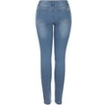 thumbnail image 2 of 2Luver, Women's, Five Pocket Slimming Stretchy Skinny Denim Jeans, light blue, 0, 2 of 3