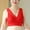 Red, variant on Wireless Bra for Women V Neck Plus Size Sleep Bra Full Coverage Lounge Comfort Bras Wide Strap Bralette