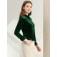 thumbnail image 4 of Blusas De Terciopelo De Manga Larga Con Botones Para Mujer Verde M, 4 of 6
