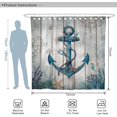 thumbnail image 3 of JOOCAR Anchor Shower Curtain Nautical Shower Curtain Wood Rustic Shower Curtain Vintage Ocean Shower Curtain Country Coastal Shower Curtain Polyester 72x72 Inch, 3 of 6