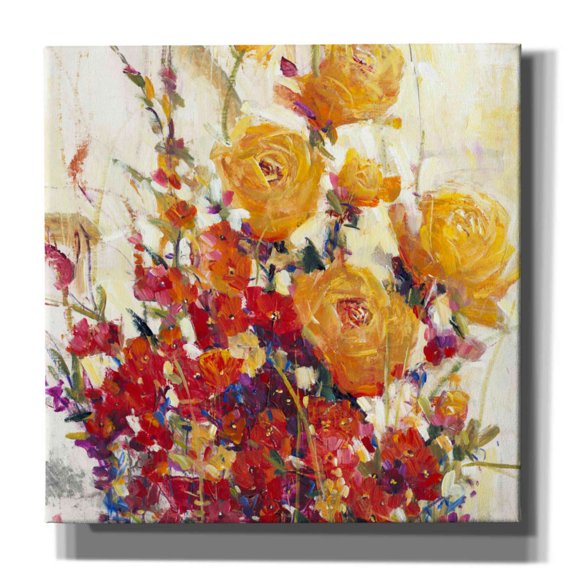 Epic Graffiti 'Mixed Bouquet II' by Tim O'Toole, Canvas Wall Art, 12"x12"