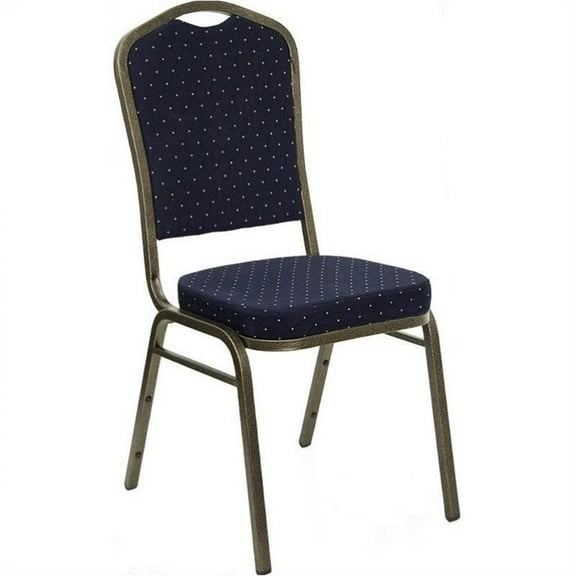 Bowery Hill Banquet Stacking Chair in Navy Blue