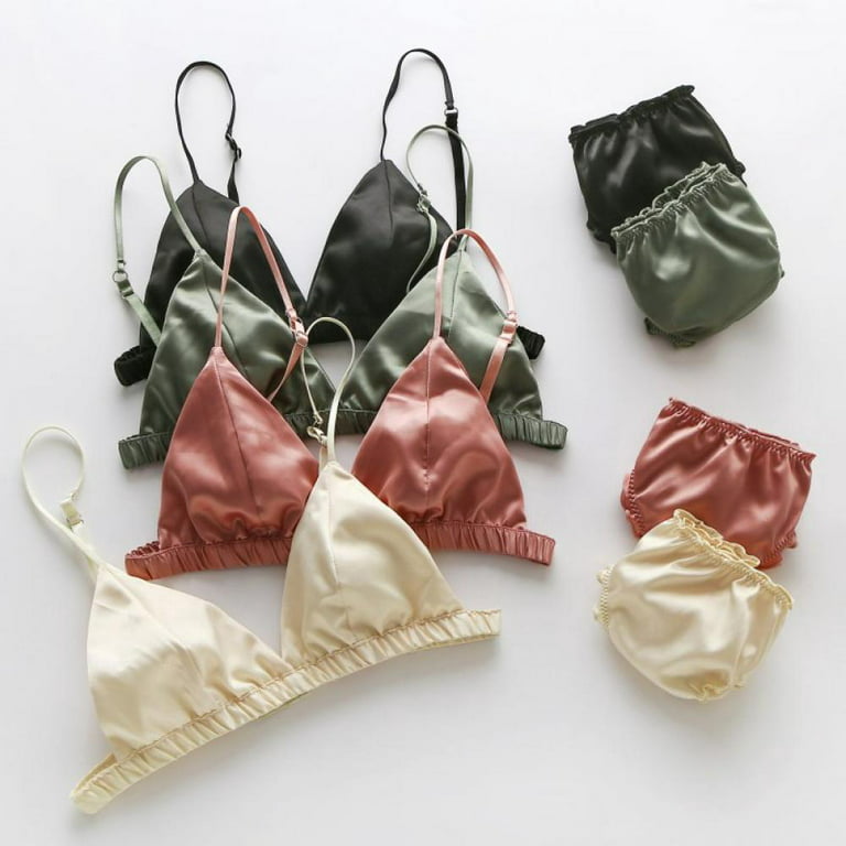 Buy online Satin Bra And Panty Set from lingerie for Women by