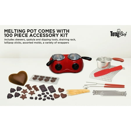 Total Chef Cm20 Deluxe Chocolatier Dual Chocolate Fondue and Melting Pot