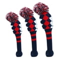 thumbnail image 2 of 3 piezas de pompones para la cabeza de madera de golf, de conductores de punto para la calle del club n.  degree 1, n.  degree 3, n.  degree 5, para la Pastilla Baoblaze  Cubierta de la cabeza del palo de golf, 2 of 8