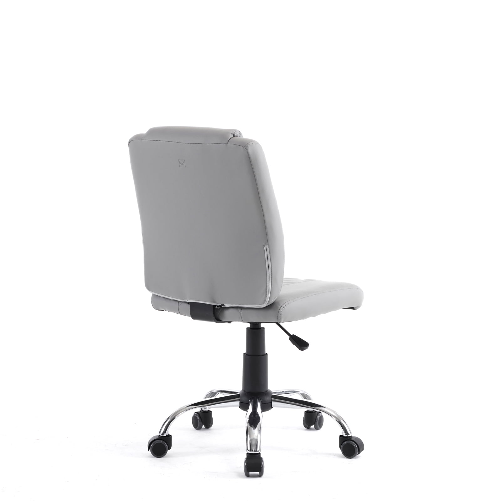 Genesis Task Stool Armless Desk Chair, 18"-22" Adjustable Height for Home Office, Bar, Manicure Technician Stool Nail Salon, Grey