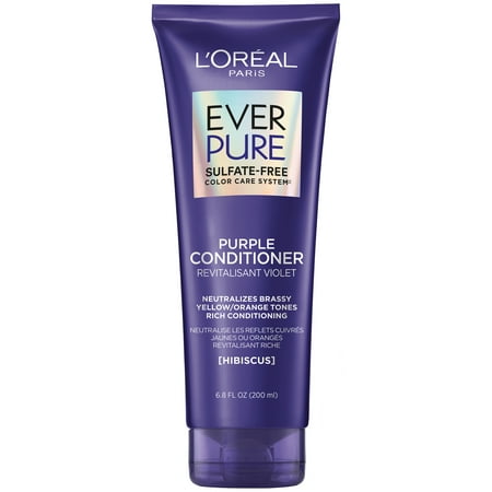 L'Oreal Paris Sulfate Free Purple Conditioner for Colored Hair, EverPure, 6.8 fl. oz.