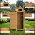 thumbnail image 2 of DEORAB Wooden Garden Storage Shed Pitched Asphalt Roof, 70" Height, Wood, 2 of 7