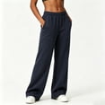 thumbnail image 5 of PNTUTB Women's Activewear Pants Stylish Solid-Color Versatile Pants Casual Stretchy High-Waisted Loose Comfortable Wide-Leg Pants with Pockets, 5 of 7