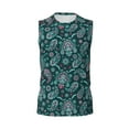 thumbnail image 6 of Lsque Vintage Floral Print Men's Cotton Blend Sleeveless Muscle Shirts (S-3XL)- Moisture Wicking, Odor Protection, UPF 30+,XX-Large, 6 of 8