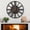 Black Wood-roman Number, variant on AllWays Plaza Extra Large Wall Clocks,Silent Little Ticking,Battery Operated Vintage Round Modern Wood Wall Clock for Living Room, Bedroom,Farmhouse,Office Home Decor-32 Inch(Black-Arabic Number)