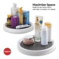 thumbnail image 4 of Copco - Armario de despensa antideslizante Lazy Susan 5220590, 9 pulgadas, blanco/gris, paquete de 2, 4 of 7