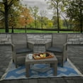thumbnail image 2 of 4x6 ft. Hand Woven Outdoor Rug, Dusty Blue, 2 of 2