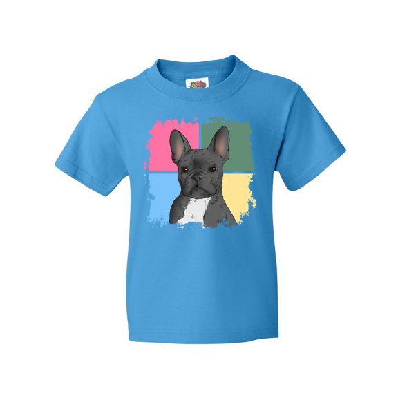 Inktastic Blue French Bull Dog Youth T-Shirt