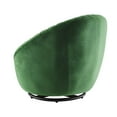thumbnail image 5 of ArmTufted Chair Swivel Accent Tufted Chair, Black Green, Velvet, Modern Contemporary, Living Lounge Cafe Room Hotel Lobby Hospitality, 5 of 7