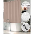 thumbnail image 5 of Split Shower Curtain for Transfer Bench, Warm Beige Fabric Shower Curtains for Bathroom, Solid Color Farmhouse Beige Tub Sliding Transfer Bench Waterproof Bath Curtains 72"x84", 5 of 9