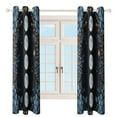thumbnail image 4 of Moon Phases Floral Frame_1 2pcs Blackout Curtains For Living Room Bedroom Grommet Top Window Set for Left And Right Biparting Open, 4 of 6