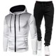 thumbnail image 2 of Chándal con estampado de moda para hombre, Sudadera con capucha y cremallera, pantalones de chándal, trajes de dos piezas, conjuntos deportivos informales para Fitness y trotar, 2 of 4