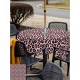 thumbnail image 5 of Outdoor Tablecloths with Umbrella Hole & Zipper, Pink Black 54x54 Inch Square Tablecloths, Elegant Modern Abstract Art Luxury Waterproof Table Cloth, Patio/Pool/Picnic Table Covers, 5 of 8