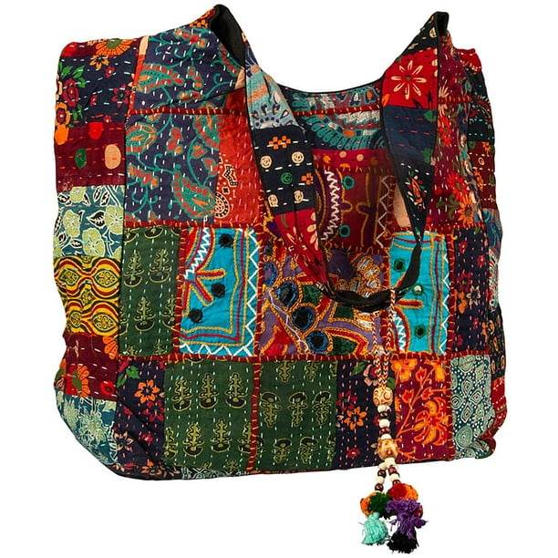 Large Weekender Tote Shoulder Bag Female Boho Hippie Casual Beach Tribe ...