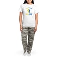 thumbnail image 4 of CafePress - Support Ukraine I Stand With Ukraine Ukrai Pajamas - Women's Short Sleeve Print T-Shirt and Pants Light Cotton Pajama Set, 4 of 7