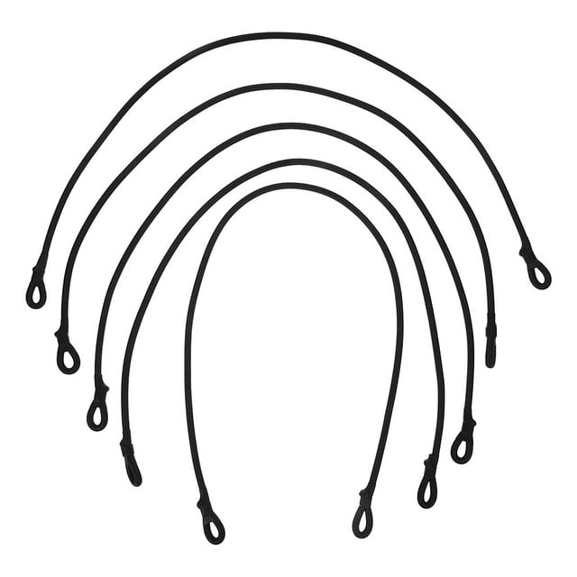 Miangastore 5pcs High Elasticity Trampoline Tension Cord with Loop Ring for Trampoline Net Securing Replacement Bungee Rope for Outdoor Use