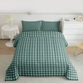 thumbnail image 2 of Homewish Green Checkerboard Queen Comforter Set,Geometric Plaid Grid Bedding Sets,Modern Minimalism Artistic Bedding Comforter Set For Kids,Breathable Home Decor Reversible,3pcs, 2 of 8