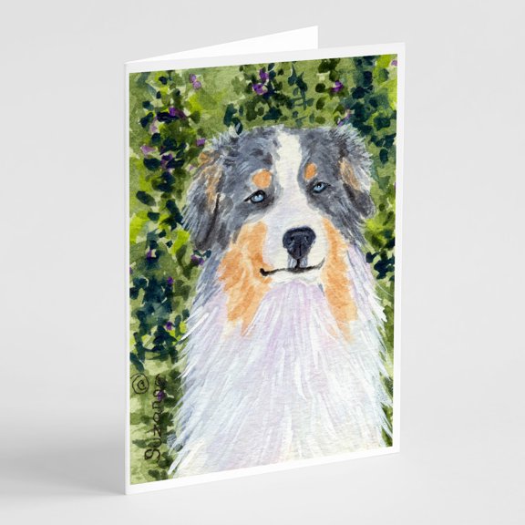 Australian Shepherd Greeting Cards and Envelopes Pack of 8