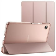 JETech Case for Samsung Galaxy Tab A9 8.7-Inch 2023, Slim Translucent Back Tri-Fold Folio Stand Protective Tablet Cover (Rose Gold)