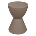 thumbnail image 2 of Home Square Modern Plastic Ribbed Round End Table in Taupe - Set of 2, 2 of 9