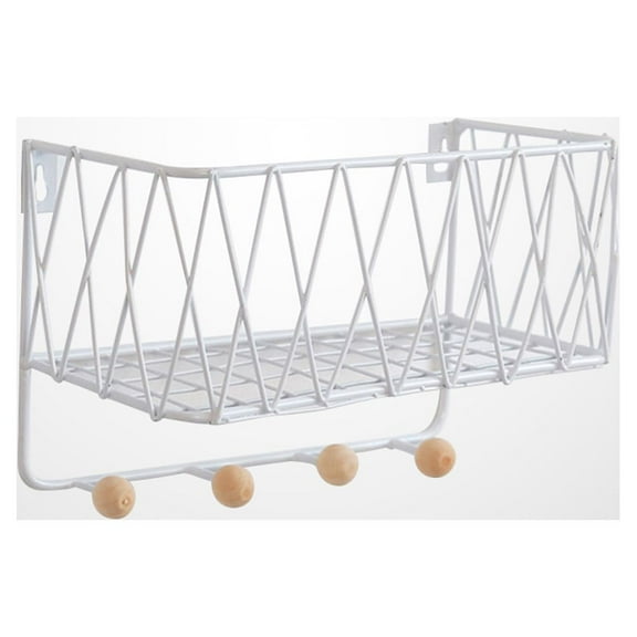 WHAMVOX  Wall-mounted Storage Rack Small Organizer Multifunctional Shelves Shelving White