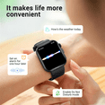 thumbnail image 4 of Smart Watch for Men Women, 1.84" HD Touchsreen, Bluetooth Calling, IP68 Water-Resistance, 100+ Sports Modes, Health, Fitness & Sleep Tracker, Timer, Fitness Watch for Android/iOS, Black, 4 of 8