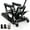 Black, variant on Gymax 1500 LBS Motorcycle Lift Jack Hydraulic Motorcycle Hoist w/ 4 Wheels Footplates Black