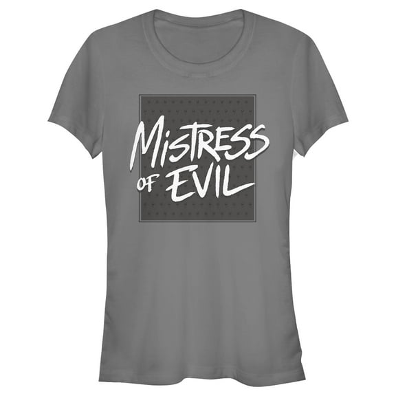 Junior's Maleficent: Mistress of All Evil Painted Sign  Graphic Tee Charcoal Small