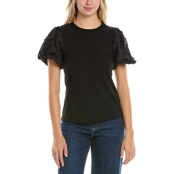 Gracia womens Flower Top, s, Black