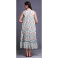 thumbnail image 3 of Bimba Chemises de Nuit en Coton Bleu Moyen à Imprimé Floral pour Femmes, Robe Sans Manches, Tenue de Nuit, Robe Maxi, XX-Grand, 3 of 6