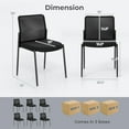 thumbnail image 3 of Costway Office Guest Chair Set of 6 with Breathable Mesh Back Padded Seat for Waiting Room, 3 of 7