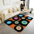 thumbnail image 3 of Colorful Sixties Vinyl Records Retro Area Rugs, Colorful Multi-Color Black Record Rug for Living Room, Soft Non-Slip Rugs for Girls Bedroom, Low Pile Carpet for Bedroom Kids Nursery Play Room 5x7ft, 3 of 6