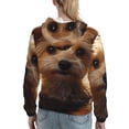 thumbnail image 7 of Sikiie Sunflower Cute Puppy Women's Casual Hoodies Long Sleeve Lightweight Pullover Tops Loose Sweatshirt-Medium, 7 of 7