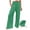 Green, variant on Womens Wide Leg Linen Pants Baggy High Waisted Casual Solid Boho Trousers for Women