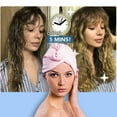 thumbnail image 2 of Tkrady Microfiber Hair Towel Wrap - For Women & Kids - Travel & Bathroom Essential - Quick Dry Hair Turban for Curly, Long & Thick Hair - 1 Pack (Pink), 2 of 6